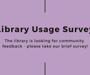 Library Usage Survey Please take a moment to fill in!